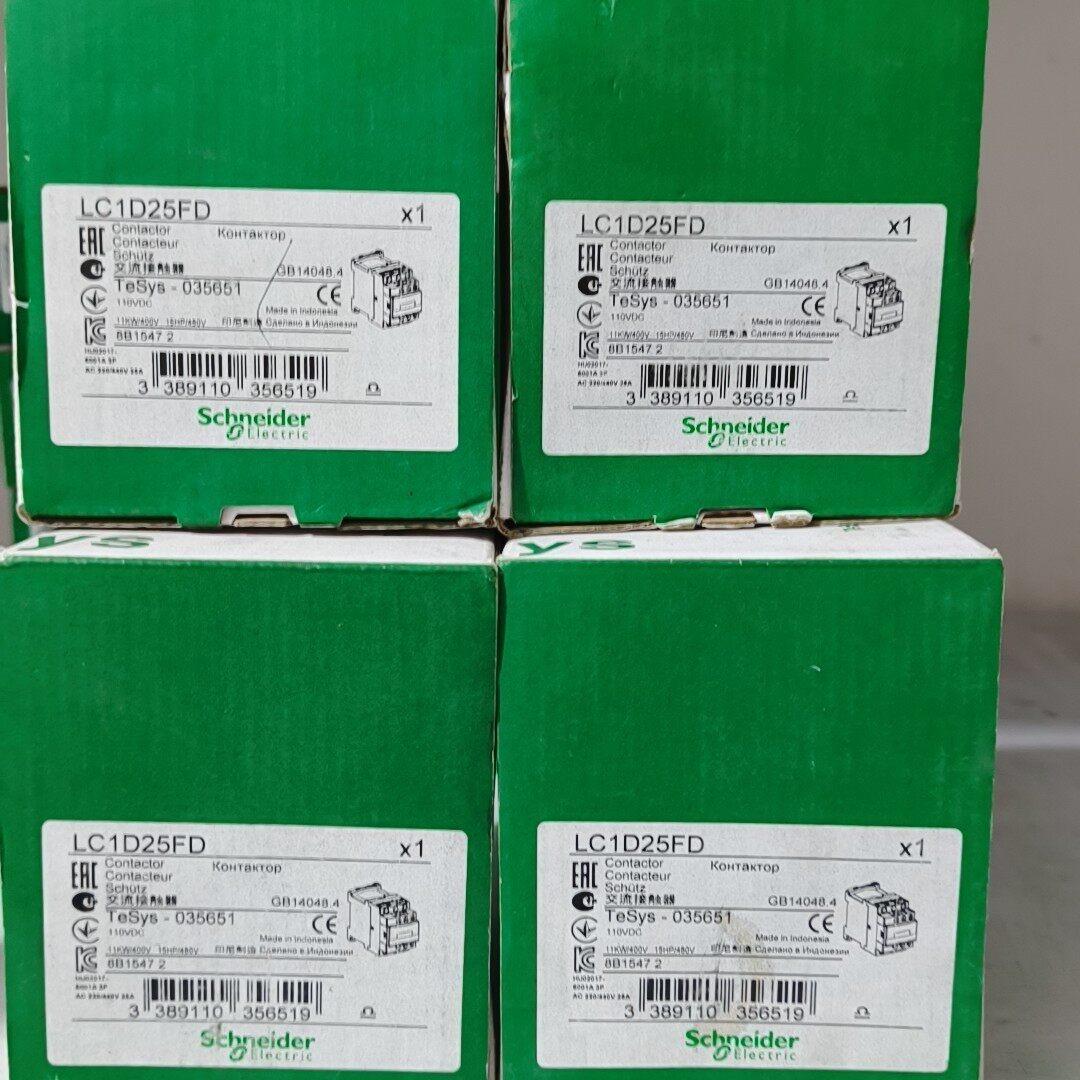 IEC contactor, TeSys Deca, nonreversing, 25A, 15HP at 480VAC, up to 100kA SCCR, 3 phase, 3 NO, 110VDC coil, open style