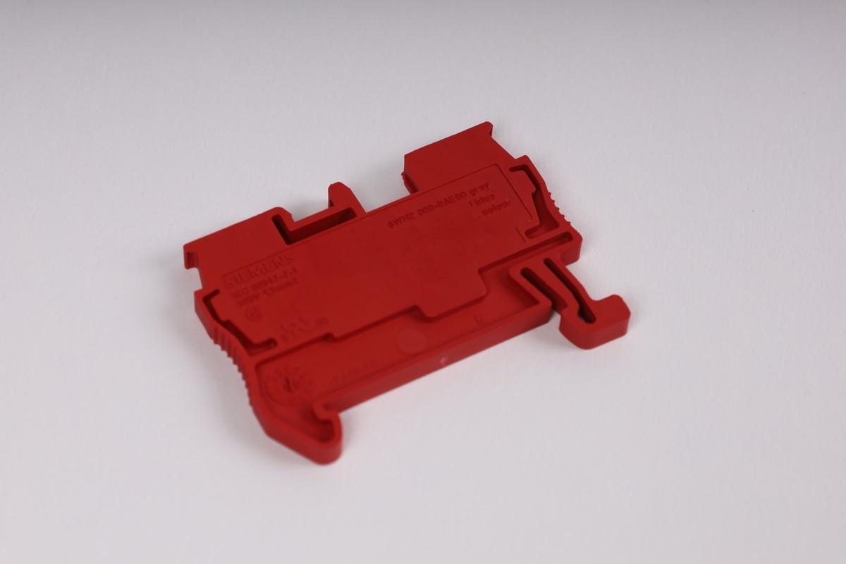 TERM BLOCK, SPRNG LOAD, THRU-TYPE, 1.5, RED