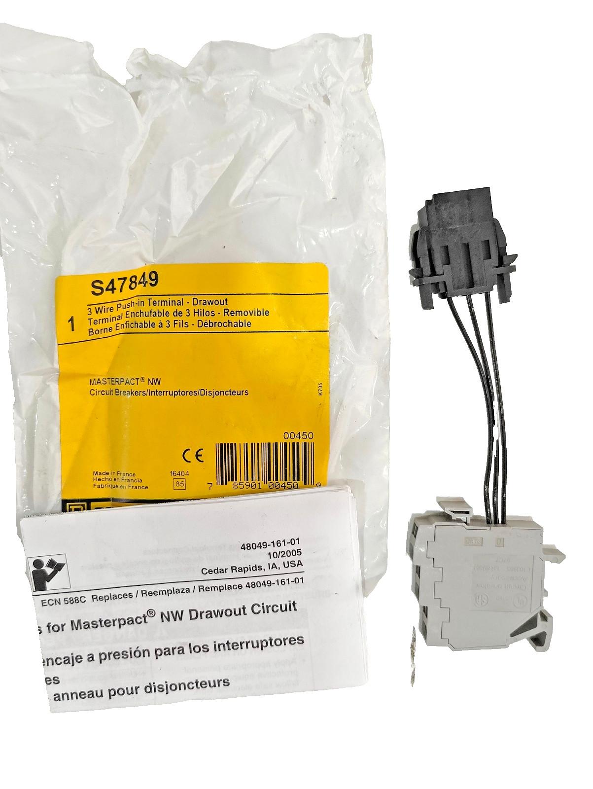 Push in terminal kit, MasterPacT NW, Y, 3 wires
