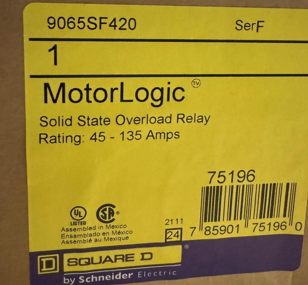 Overload Relay, Motor Logic, solid state overload relay, NEMA Size 4, 3 pole, 45A to 135A, 600VAC, separate mount