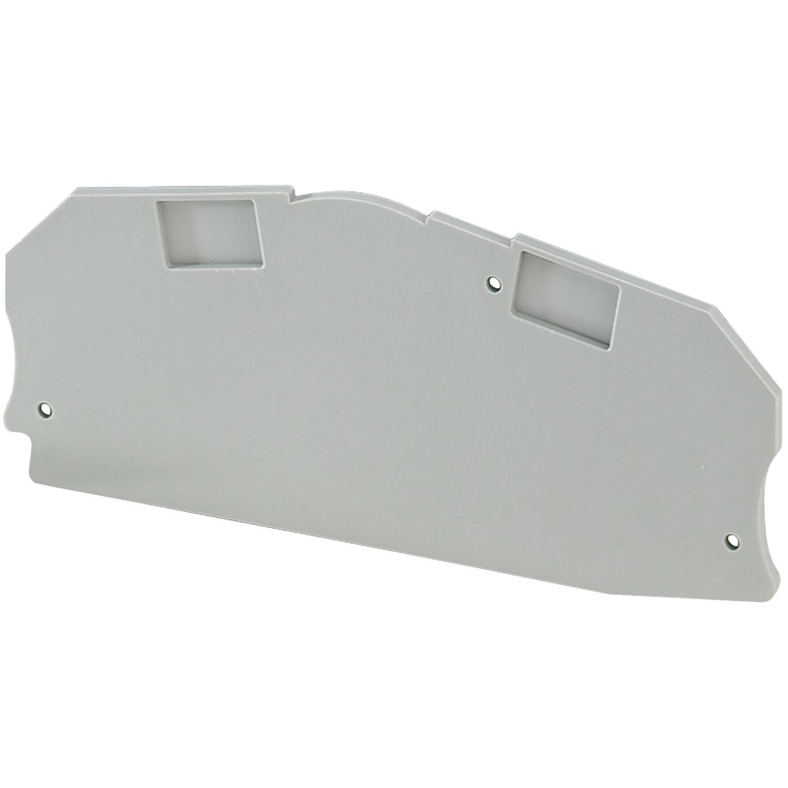 Cover plate, Linergy TR, 2 points, 2.2mm thickness, for TRV screw terminal block, 6mm², grey, Set of 50