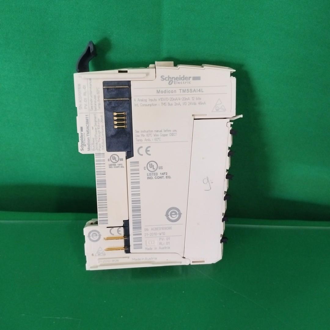 analog input module, Modicon TM5, 4I, +/-10V, 0 to 20mA, 4 to 20mA, 12bits