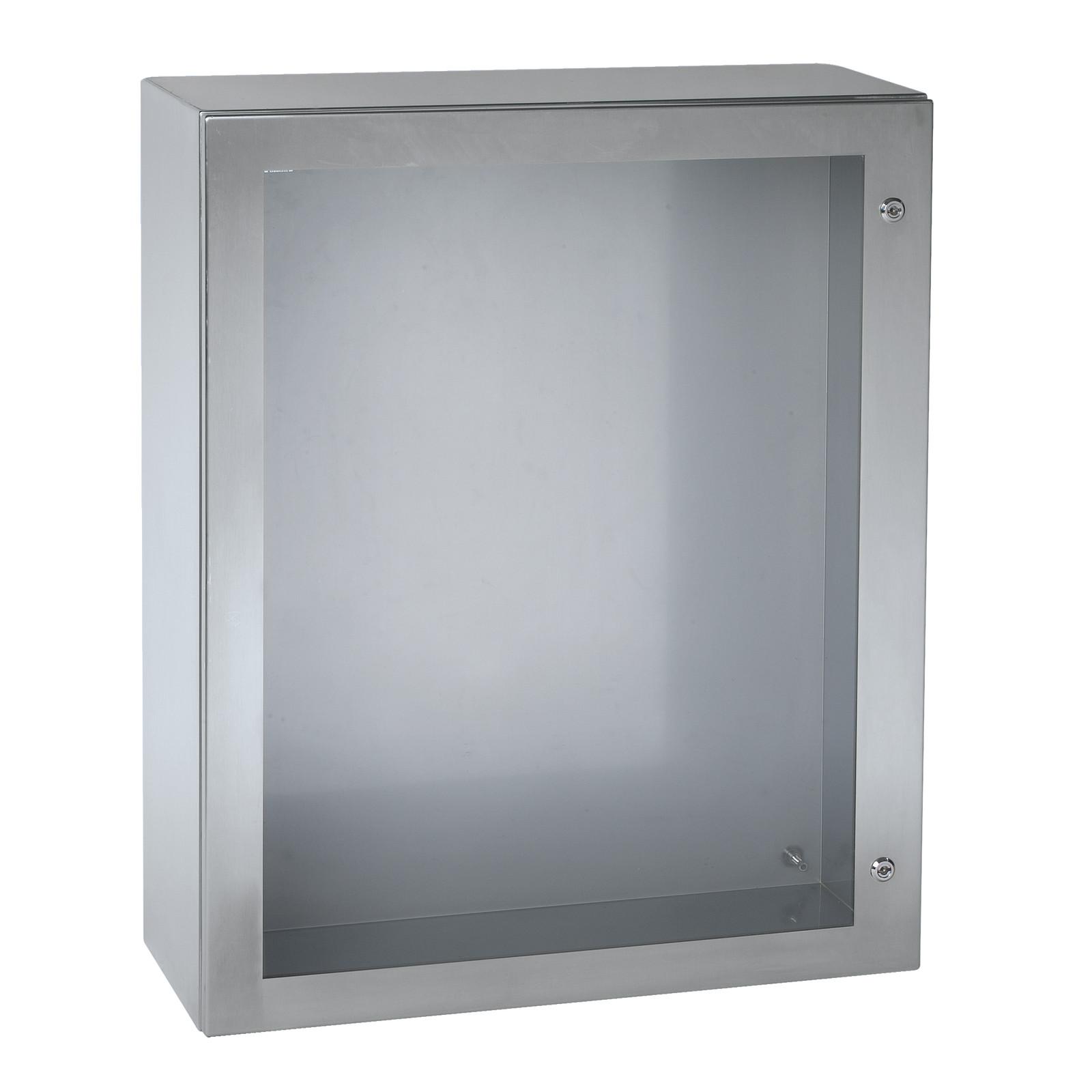 Wall mounted enclosure, Spacial S3X, stainless steel 304L, glazed door, 500x400x200mm, IP66
