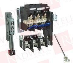 Operating mechanism, flange mounted, variable depth, 30A, 600V, fuseholder, switch mechanism, 6 inch handle, NEMA 4
