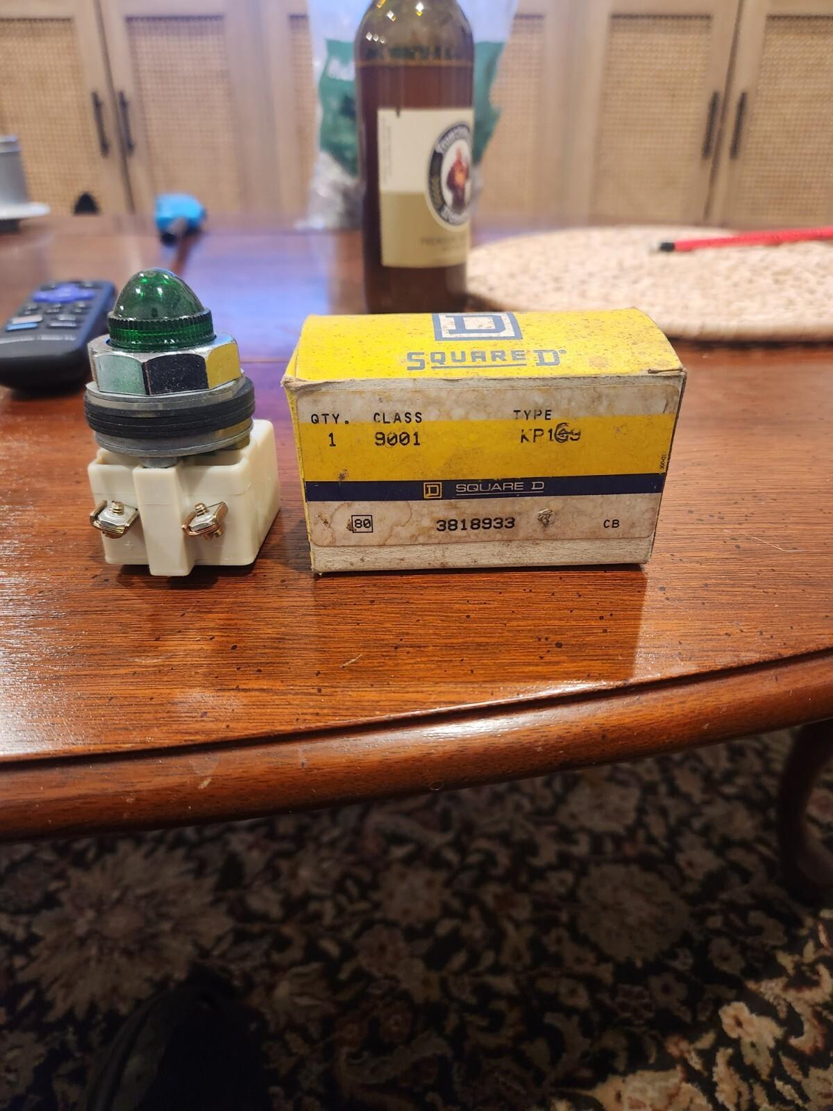 Pilot light, Harmony 9001K, metal, polycarbonate, domed, green, 30mm, 110-120V