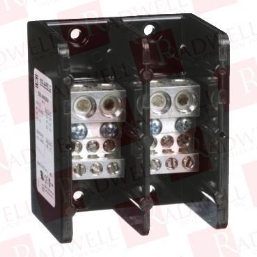Power distribution block, Linergy, 2 pole, 2 line, 6 load, 350A Cu, 270A Al, 600V