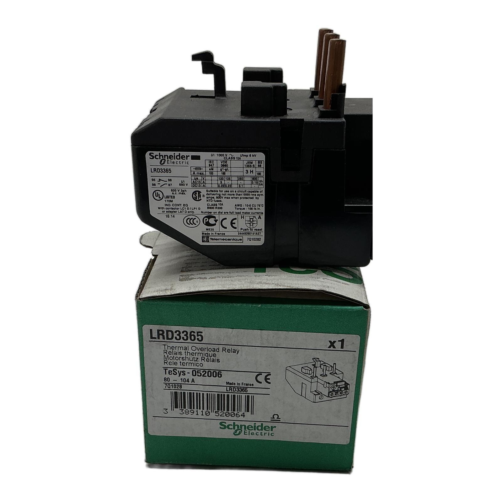 TeSys Deca thermal overload relays , 80...104A , class 10A