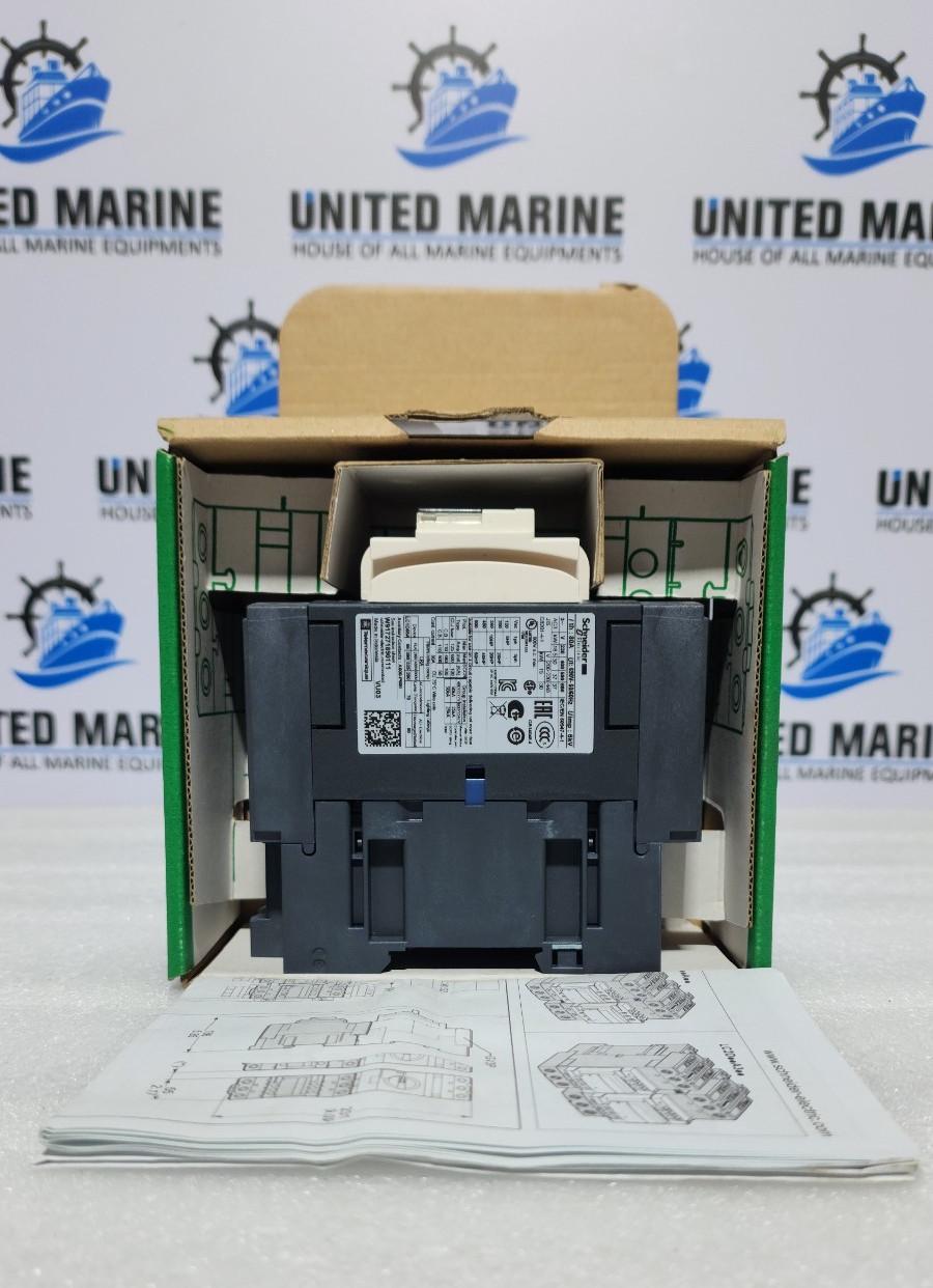 IEC contactor, TeSys Deca, nonreversing, 65A, 40HP at 480VAC, up to 100kA SCCR, 3 phase, 3 NO, 220VAC 50/60Hz coil, open