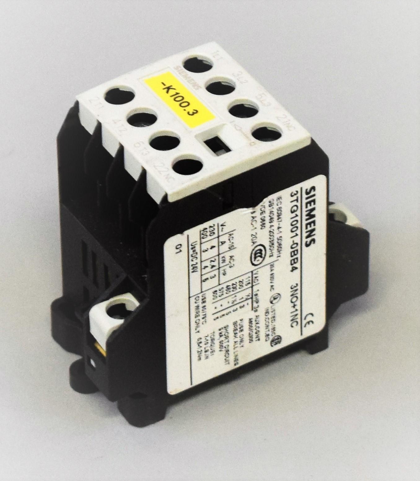 CONTACTOR, 3NO+1NC, OPER., 24VDC
