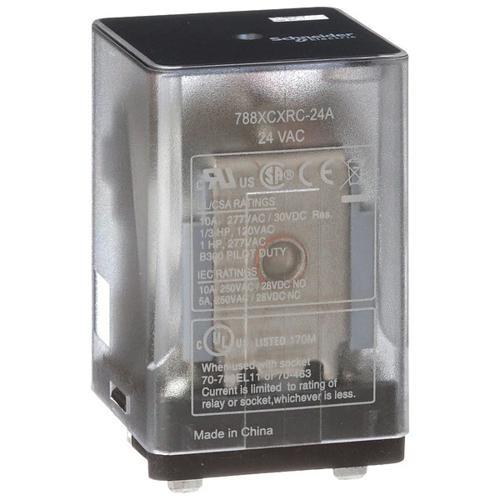 General purpose relay, SE Relays, 788R, 3PDT, 10A, 24 VAC, Quick terminal, clear cover