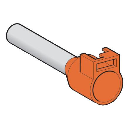 Cable end, Linergy TR cable ends, Single conductor, orange, 4mm², medium size, markable, 10 sets of 100
