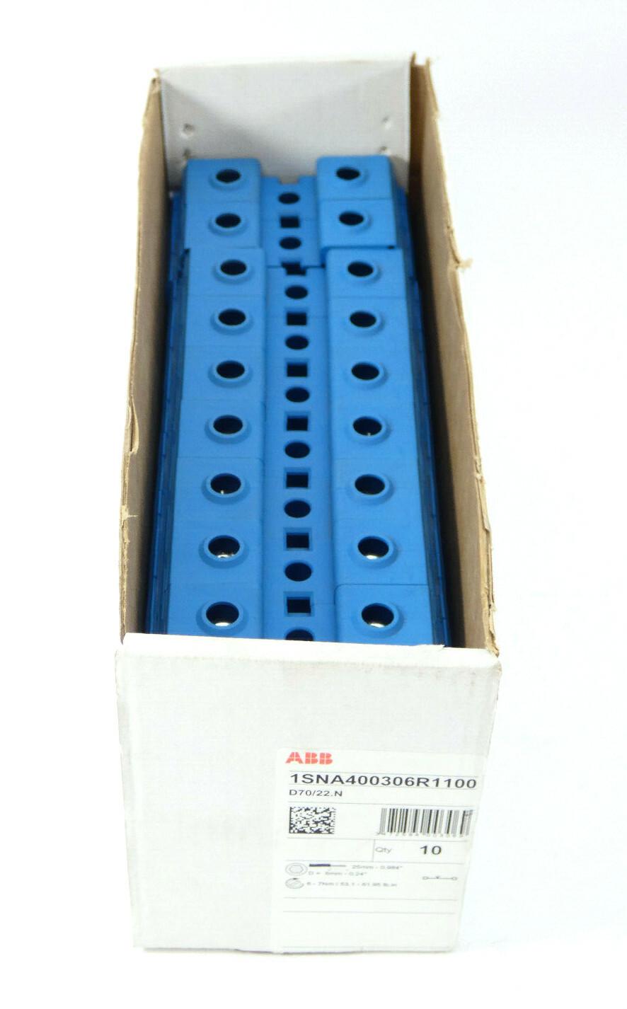 D70/22.N Screw Clamp Terminal Blocks - Feed-through - Blue