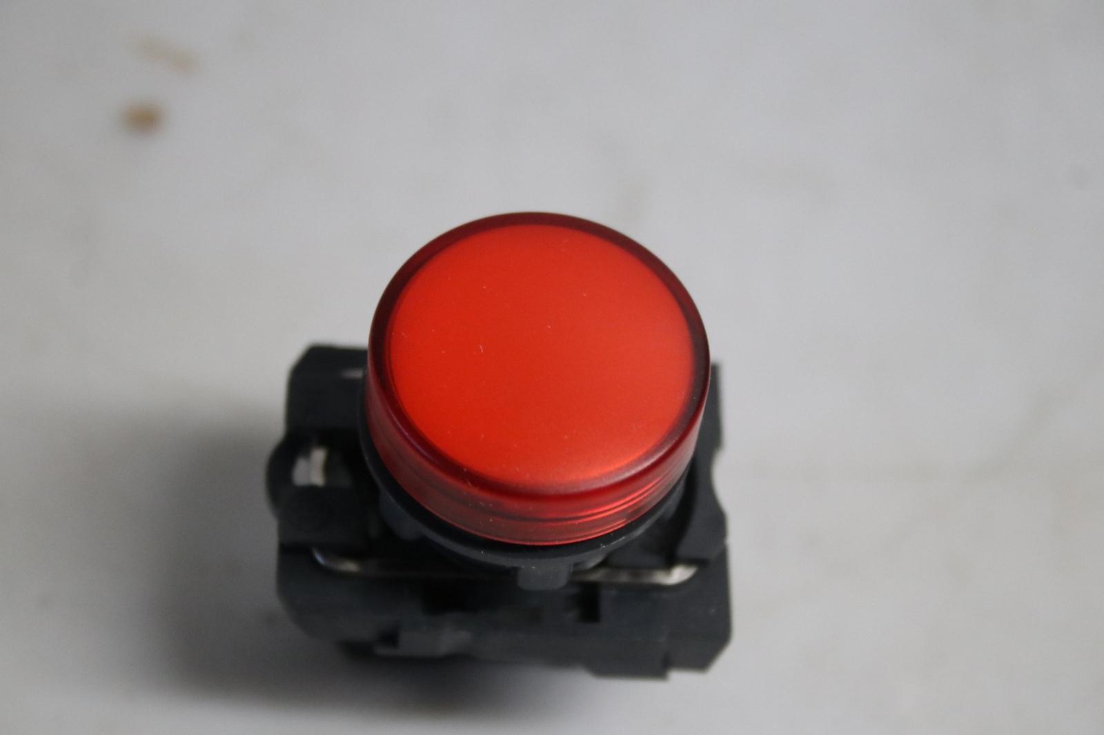 pilot light, Harmony XB5, grey plastic, red, 22mm, universal LED, plain lens, 24V AC DC