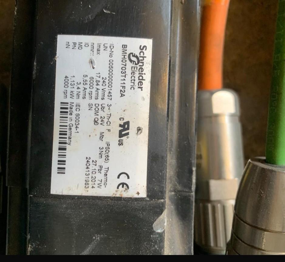 servo motor BMH, Lexium 32, 3.4Nm, 8000rpm, keyed shaft, with brake, IP54, 128bit encoder