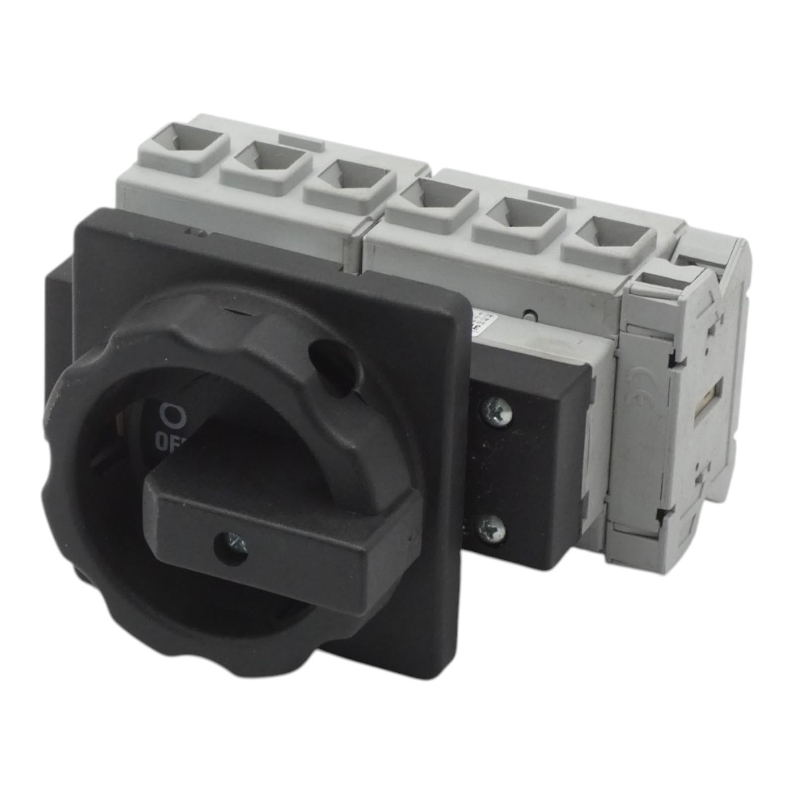 DISC SW 25A ROT HDL 4HOLE BLK 6P AUX