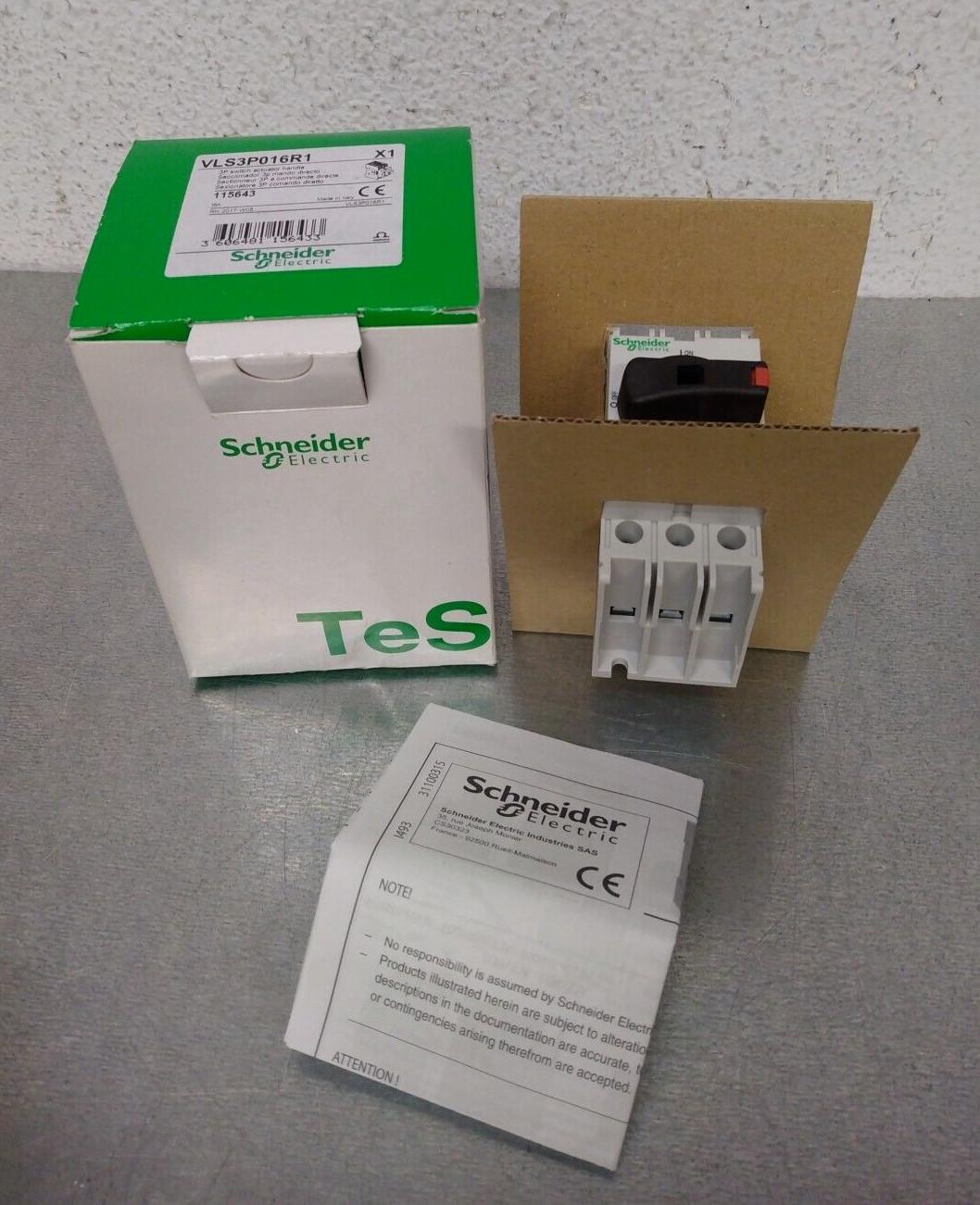 Disconnect switch, TeSys VLS, body switch, 16A, 10HP at 480VAC, UL508, three phase, 5kA SCCR, size 1, DIN rail mount