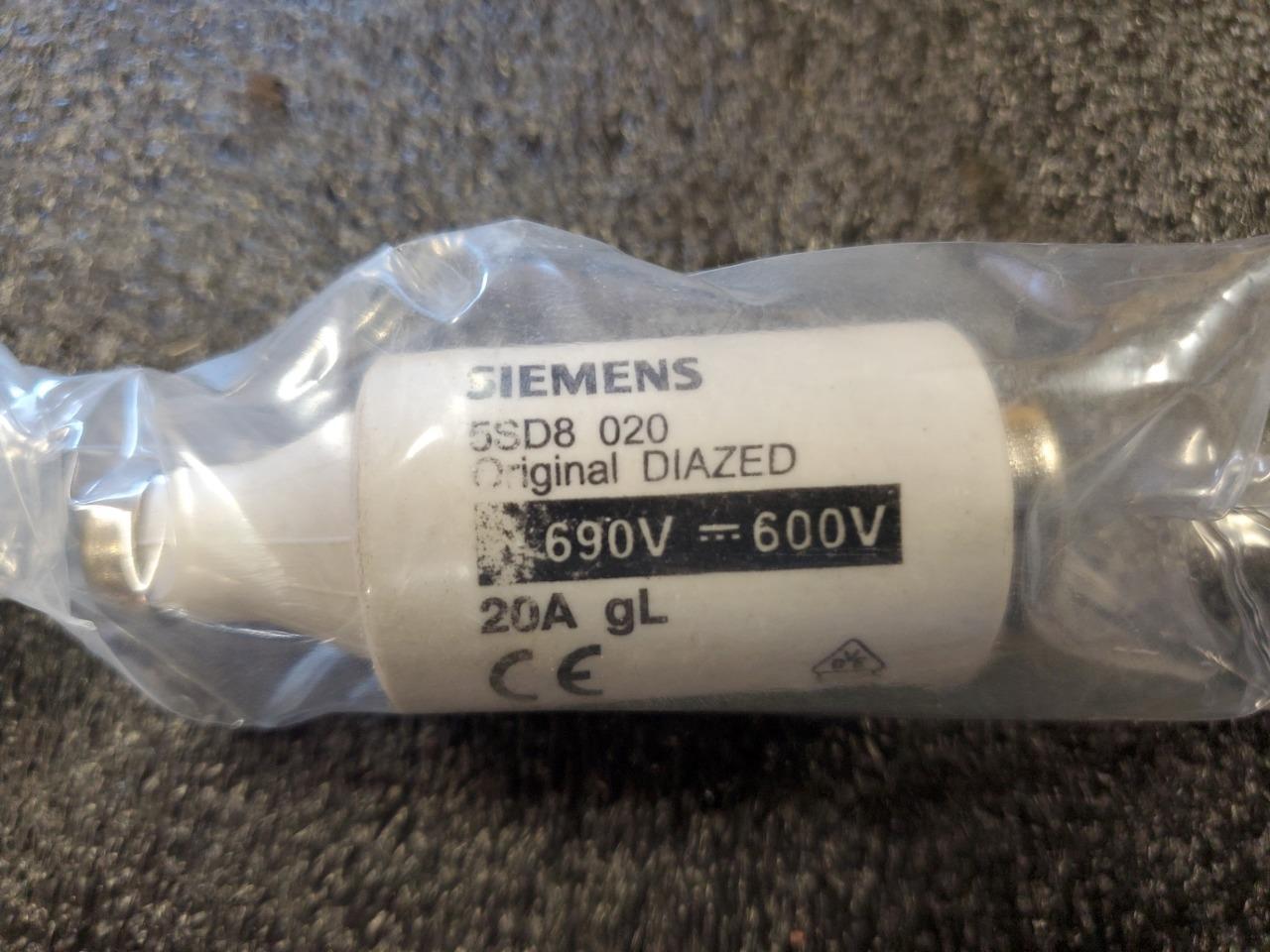 DIAZED FUSE LINK, 20 AMP, 660VAC, 600VDC