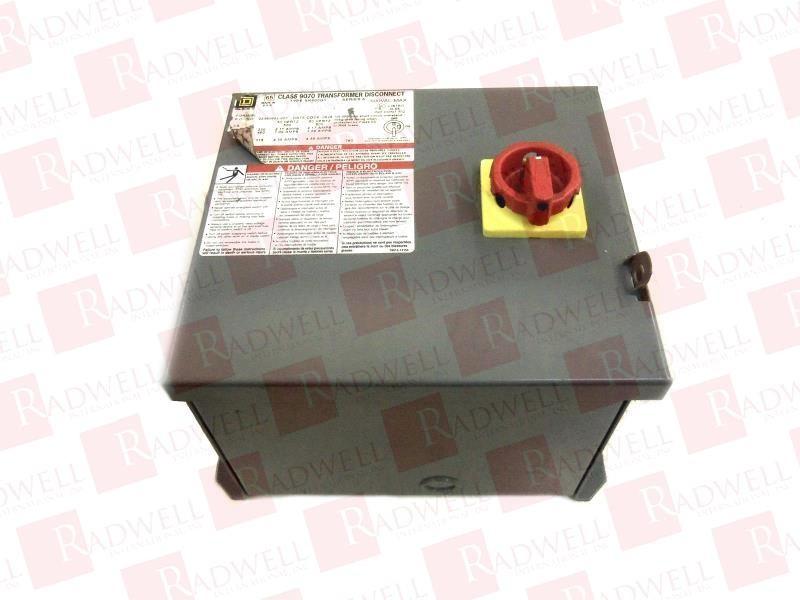 Transformer disconnect, 500VA, 240x480VAC primary, 120VAC secondary, without outlet, Type 1