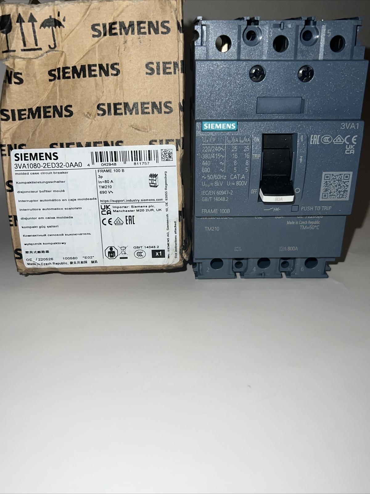 BRKR 3VA10 3P 80A 16KA FTFM NUT