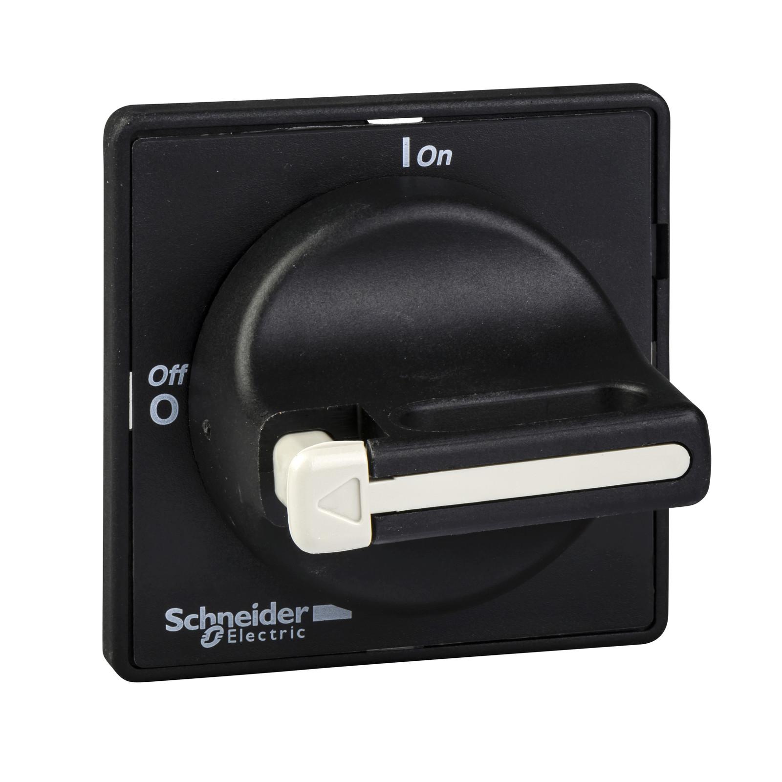 Handles and front plates,TeSys Control,black handle,black front,1-3 padlocking,4 screws fixing,for V3/V4
