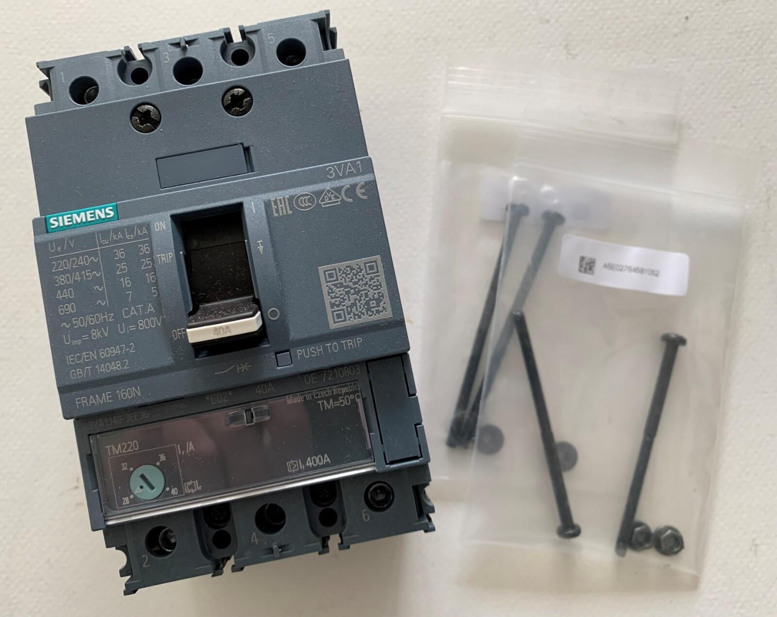 BRKR 3VA11 3P 40A 25KA ATFM BOX