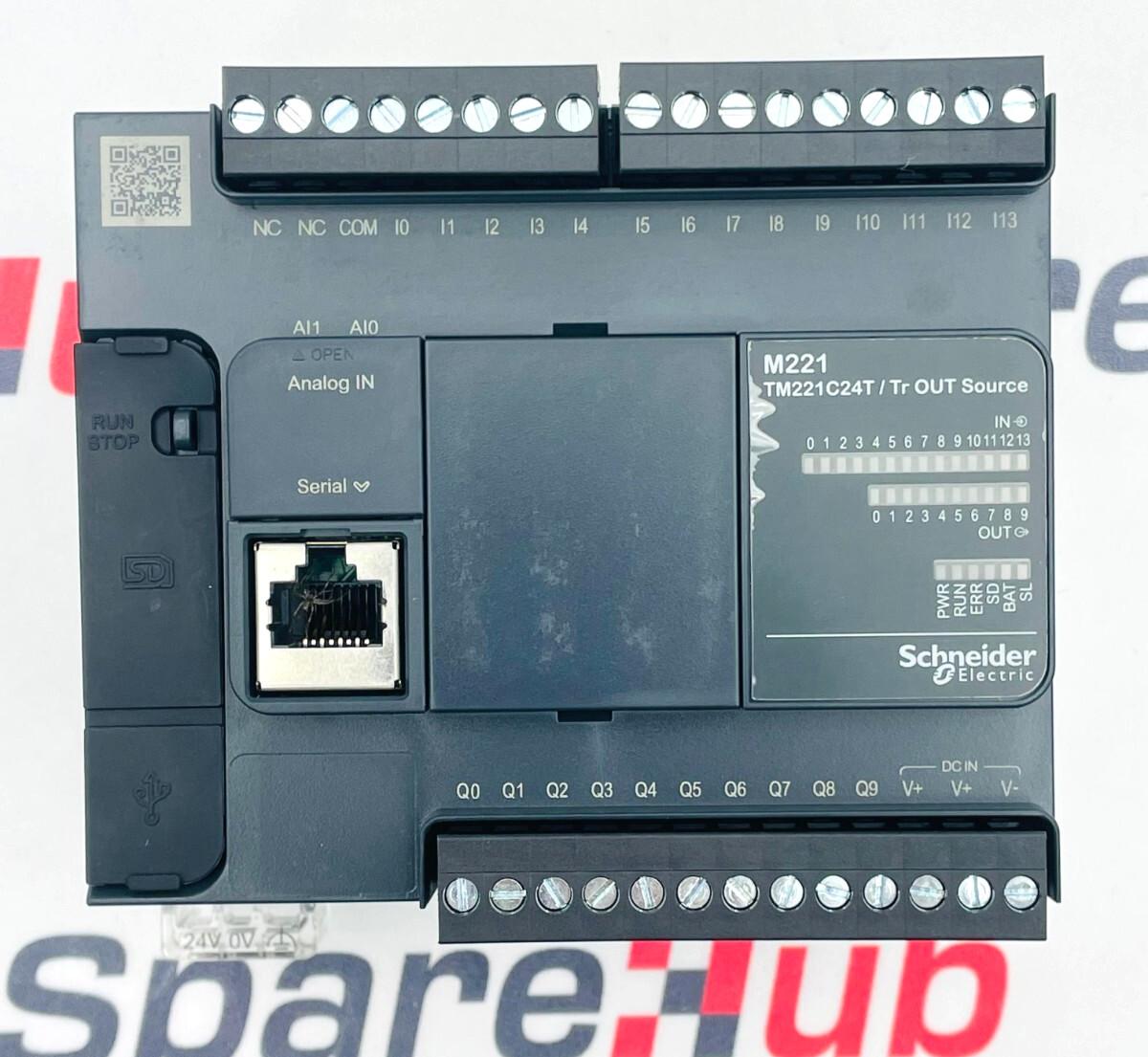 logic controller, Modicon M221, 24 IO, transistor, PNP