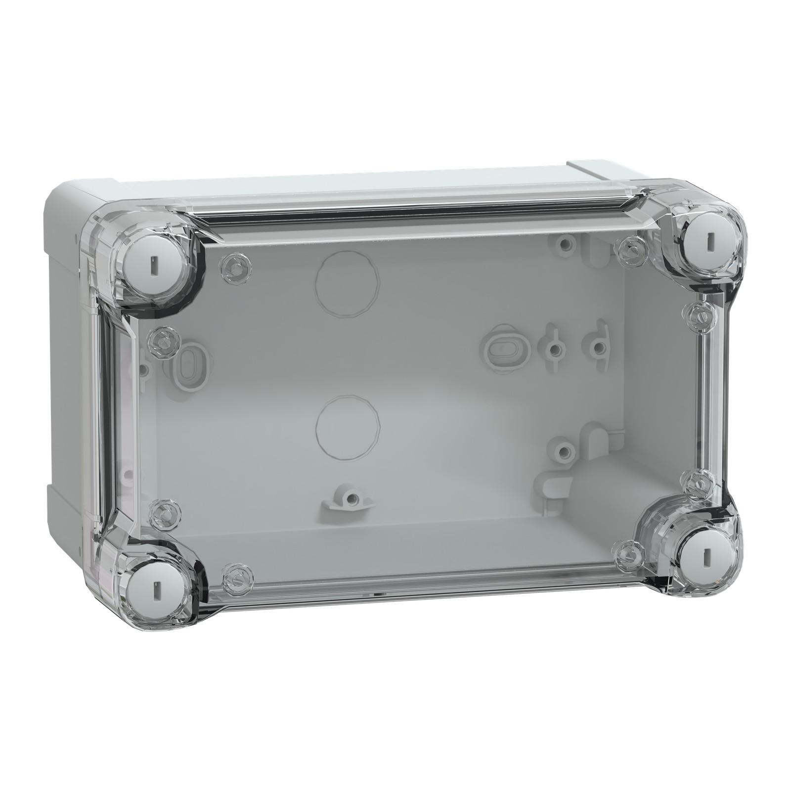 PC box IP66 IK08 RAL7035 Int.H175W105D100 Ext.H192W121D105 Transp.cover H40