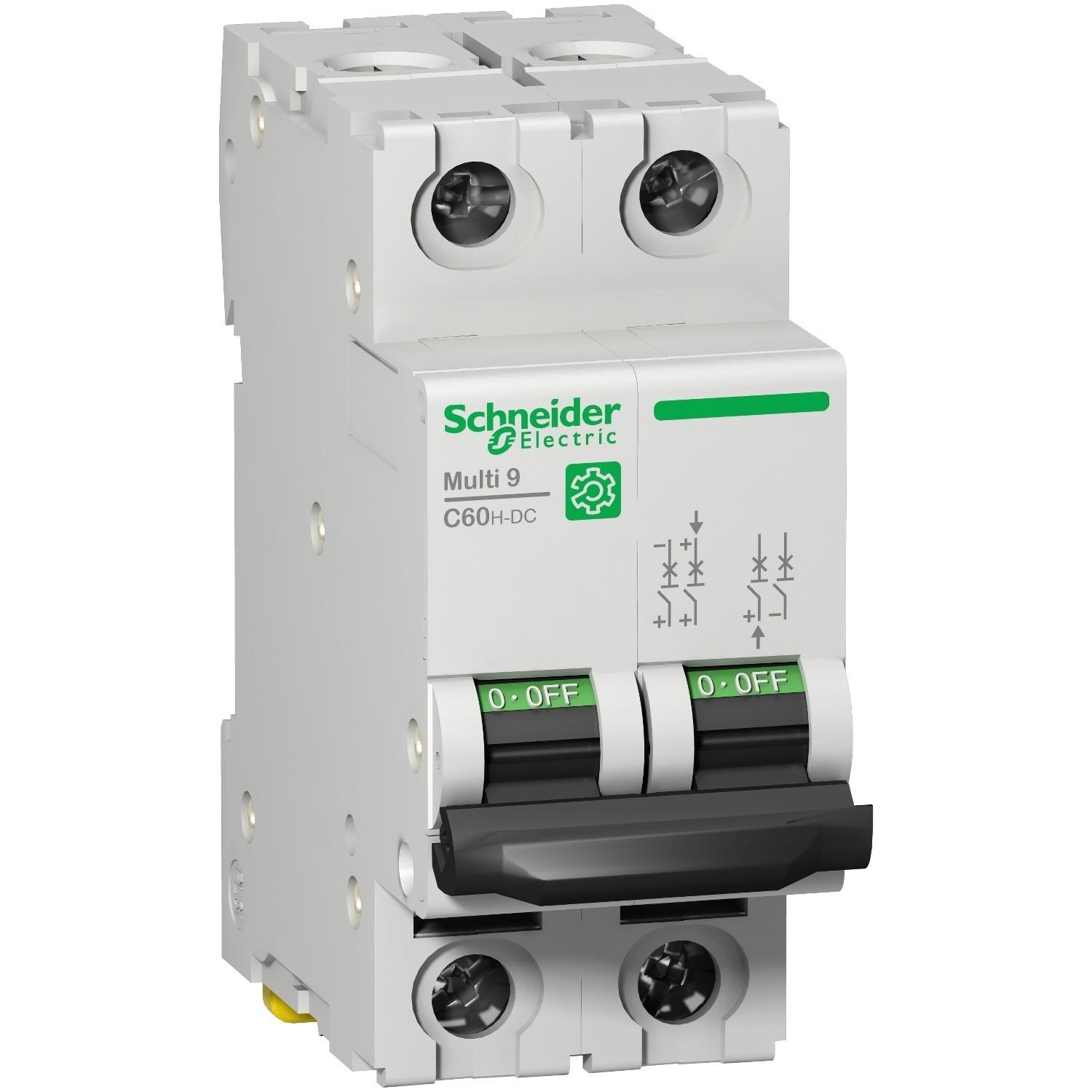 Miniature circuit breaker (MCB), Multi9 C60H-DC, 2P, 50A, B curve, 5kA (UL1077), 6kA (IEC/EN 60947-2)