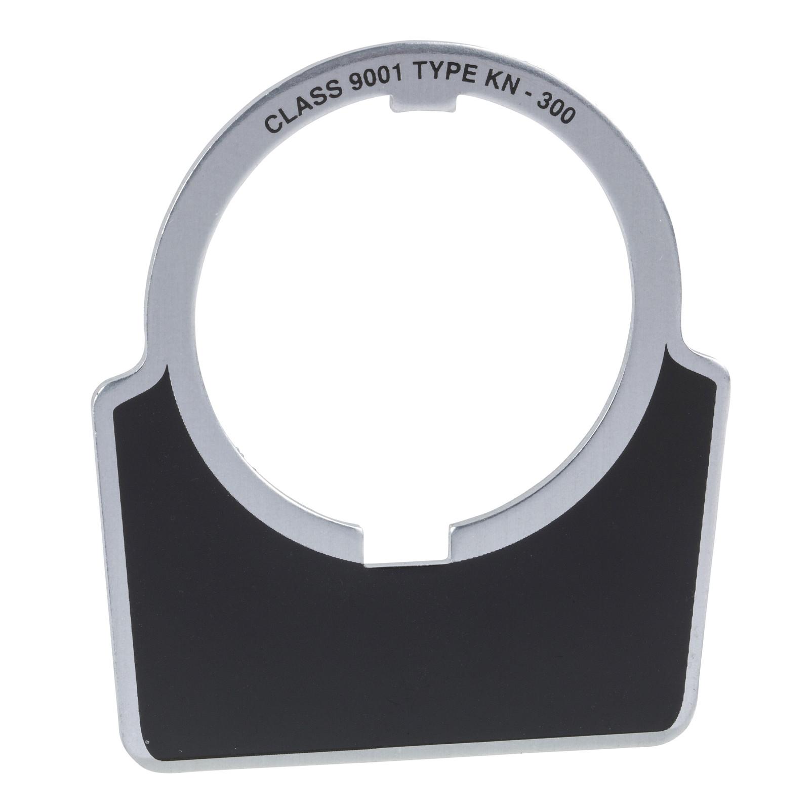 30mm Push Button, Type K, aluminum legend plate, black, blank