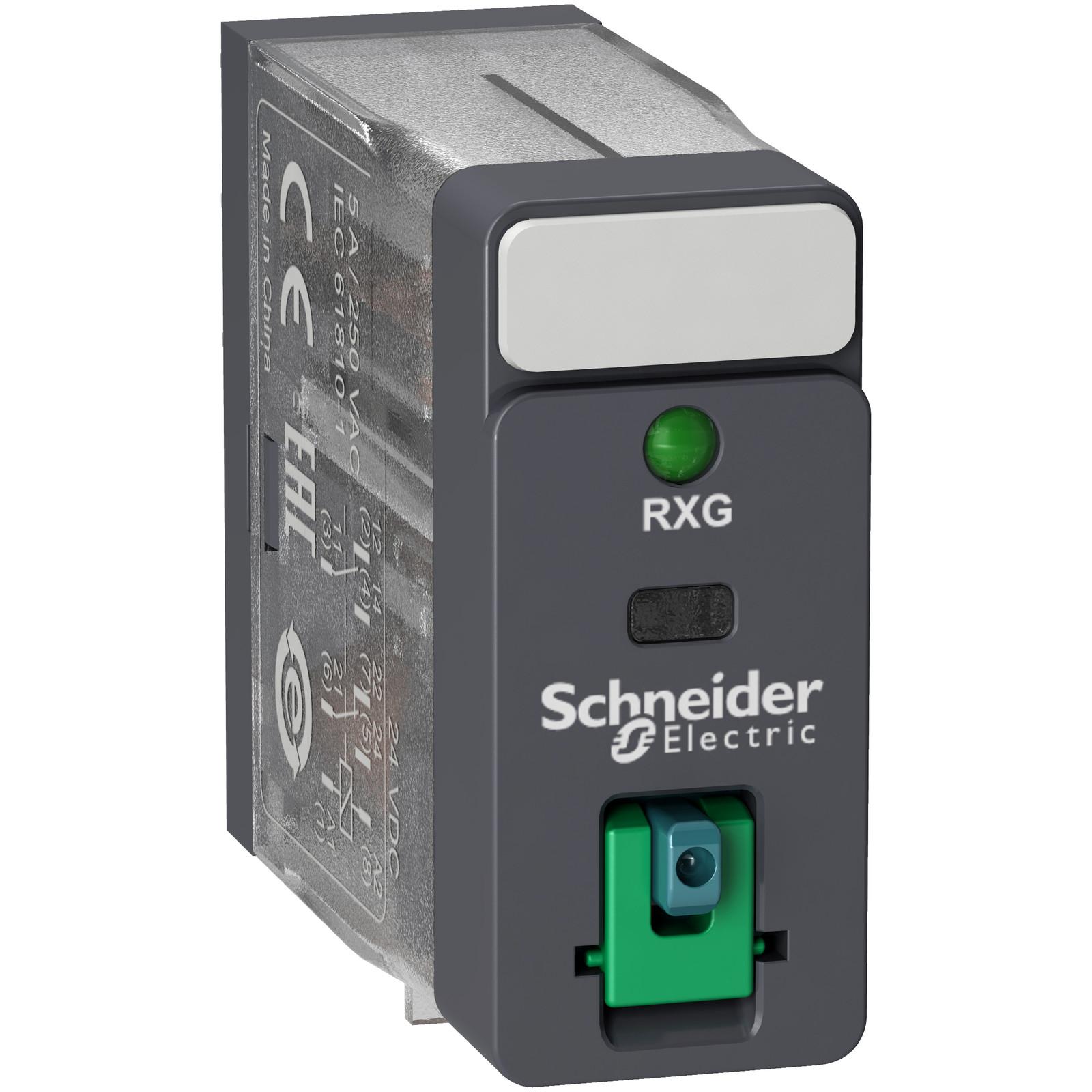 interface plug in relay, Harmony Electromechanical Relays, 5A, 2CO, with LED, lockable test but to n, 110V DC
