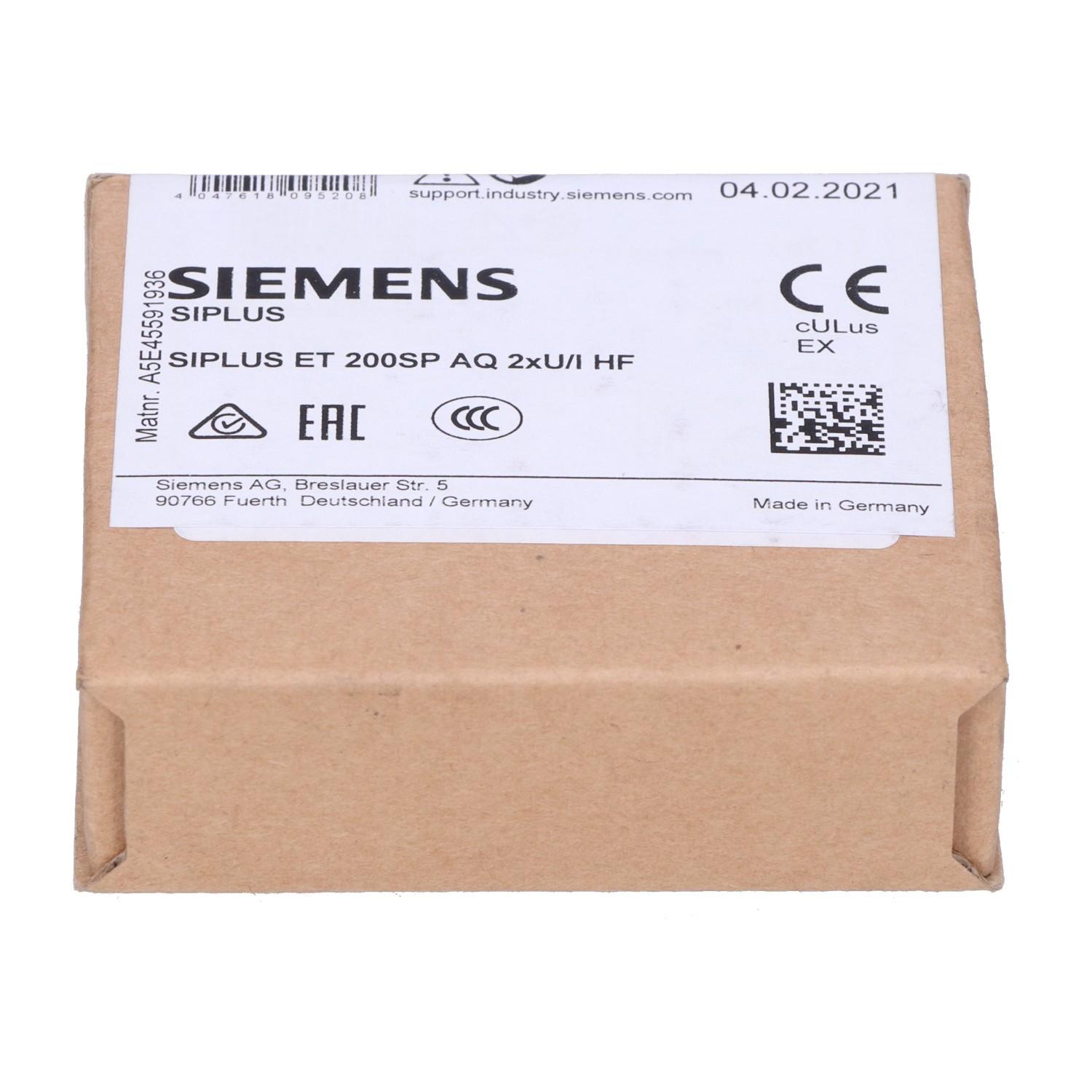 SIPLUS ET 200SP AQ 2xU/I HF