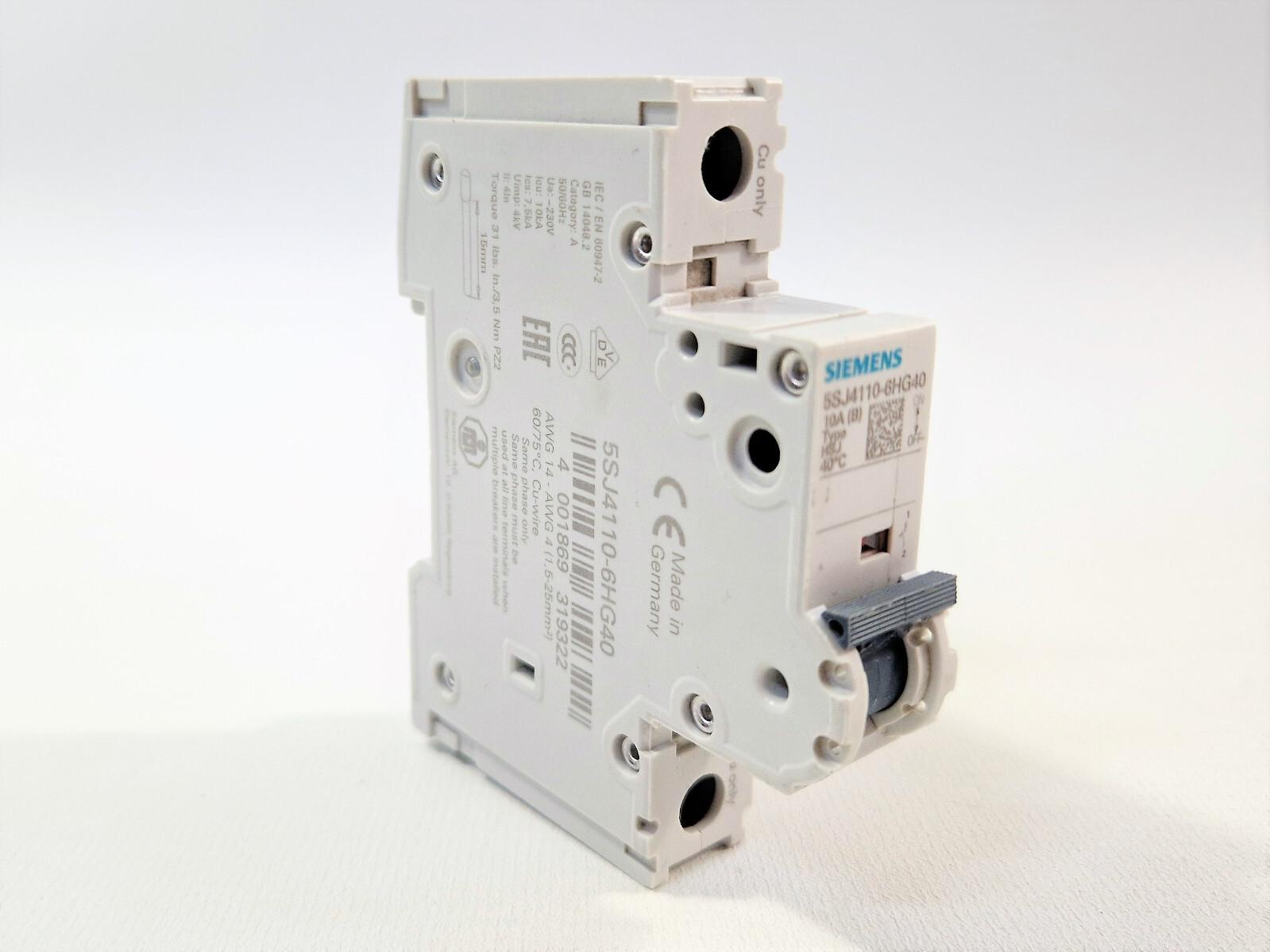 MCB 5SJ4 1P 240V 10A SAME PH 14K B-TRIP