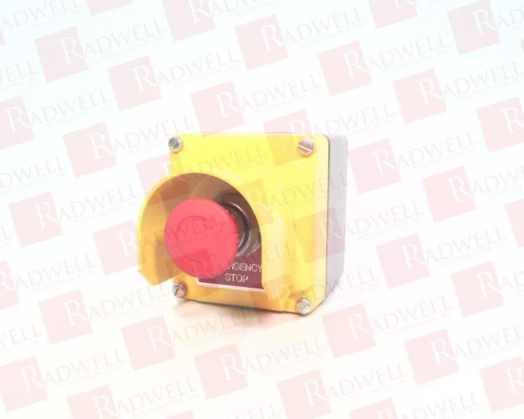 Guarded Enclosure, Harmony 9001K, die cast zinc, yellow, red turn to release mushroom, 30mm