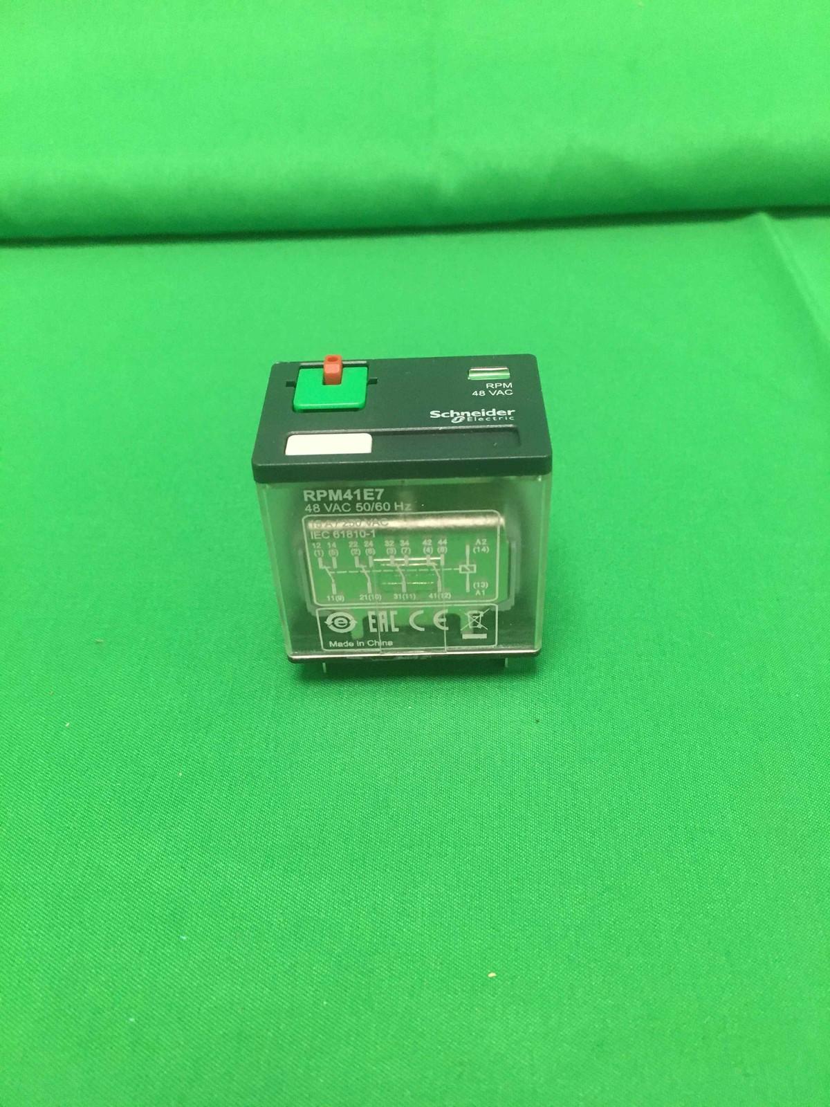 Power plug in relay, Harmony, 15A, 4CO, lockable test button, 48V AC