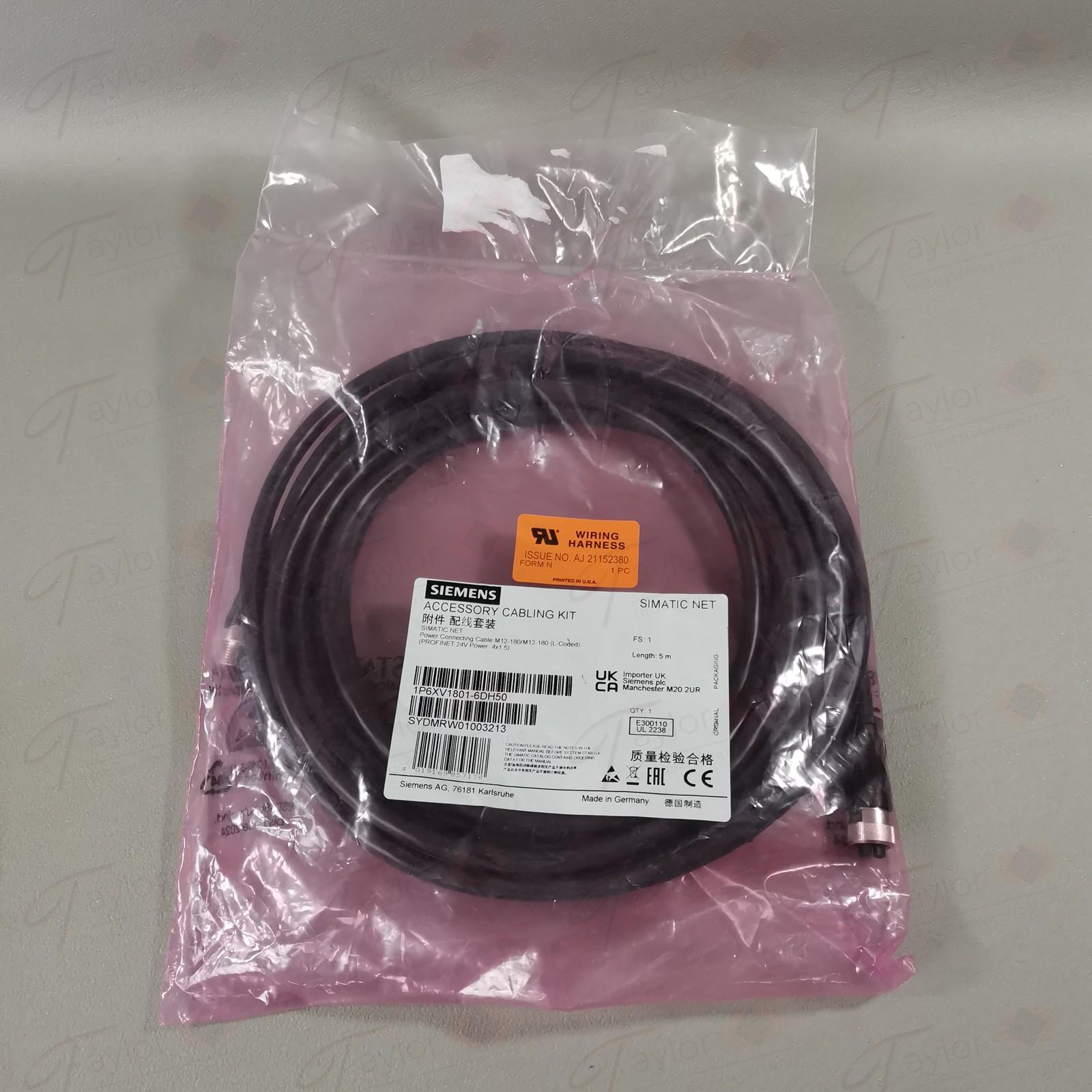 M12 POWER CONNECT. CABLE 5.0 M. L CODED
