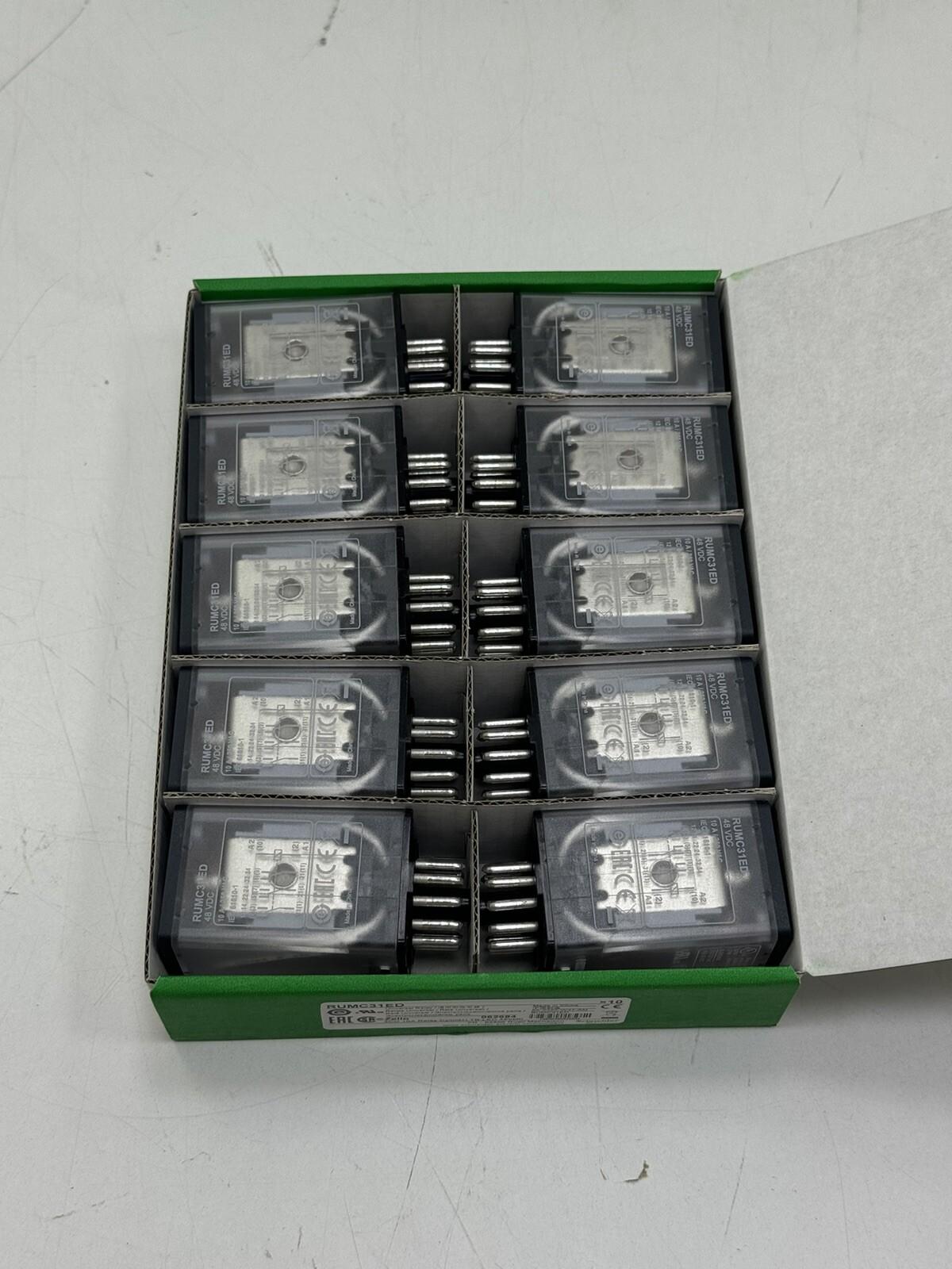 Universal plug in relay, Harmony, 10A, 3CO, lockable test button, 48V DC