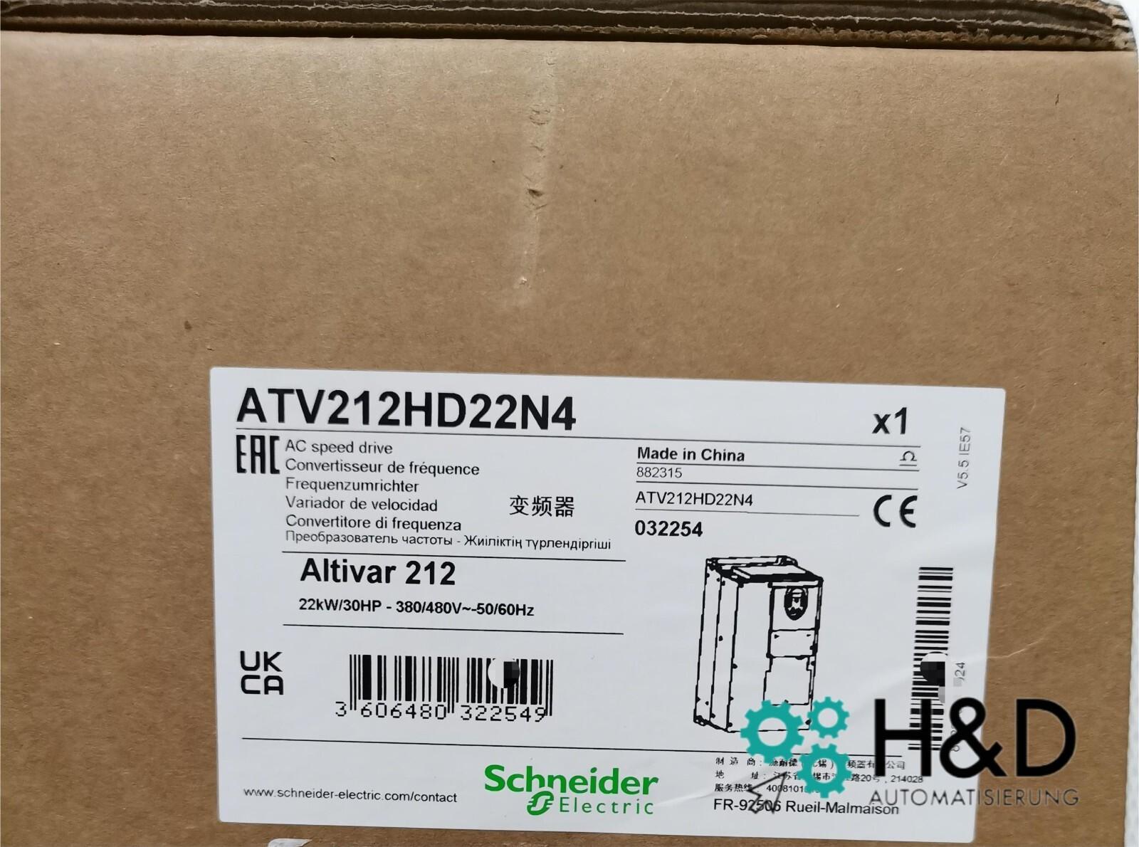 variable speed drive, Altivar 212, 22kW, 30hp, 480V, 3 phases, with EMC, IP21