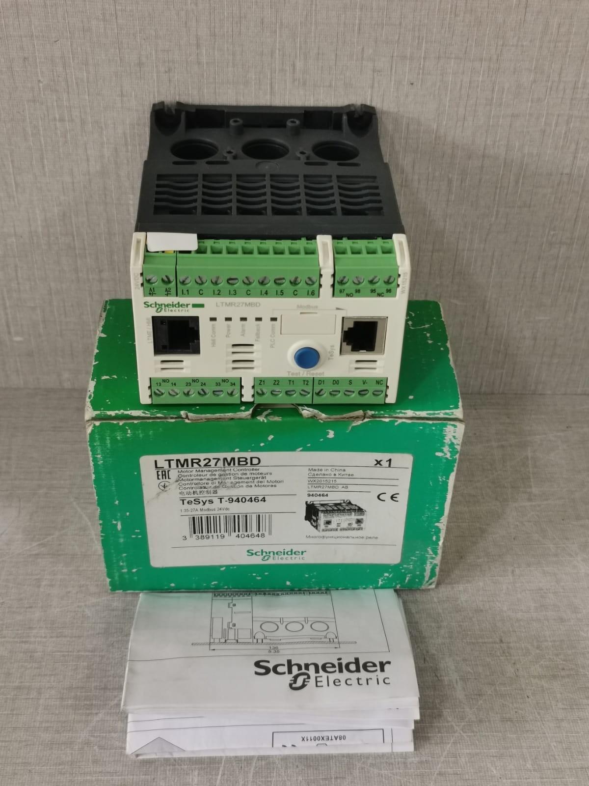 Motor Management, TeSys T, motor controller, Modbus, 6 logic inputs, 3 relay logic outputs, 1.35 to 27A, 24VDC