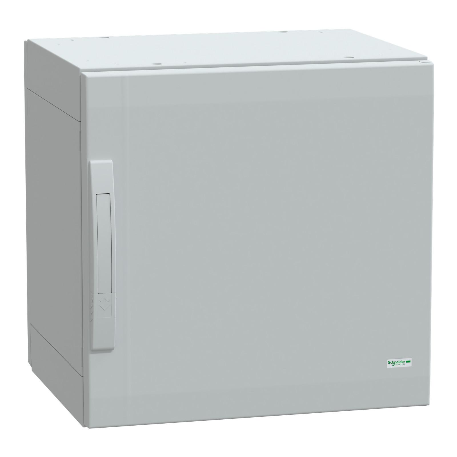 Floor standing polyester enclosure, Thalassa PLA, plain door, completely sealed, 500x500x420mm, IP65, IK10