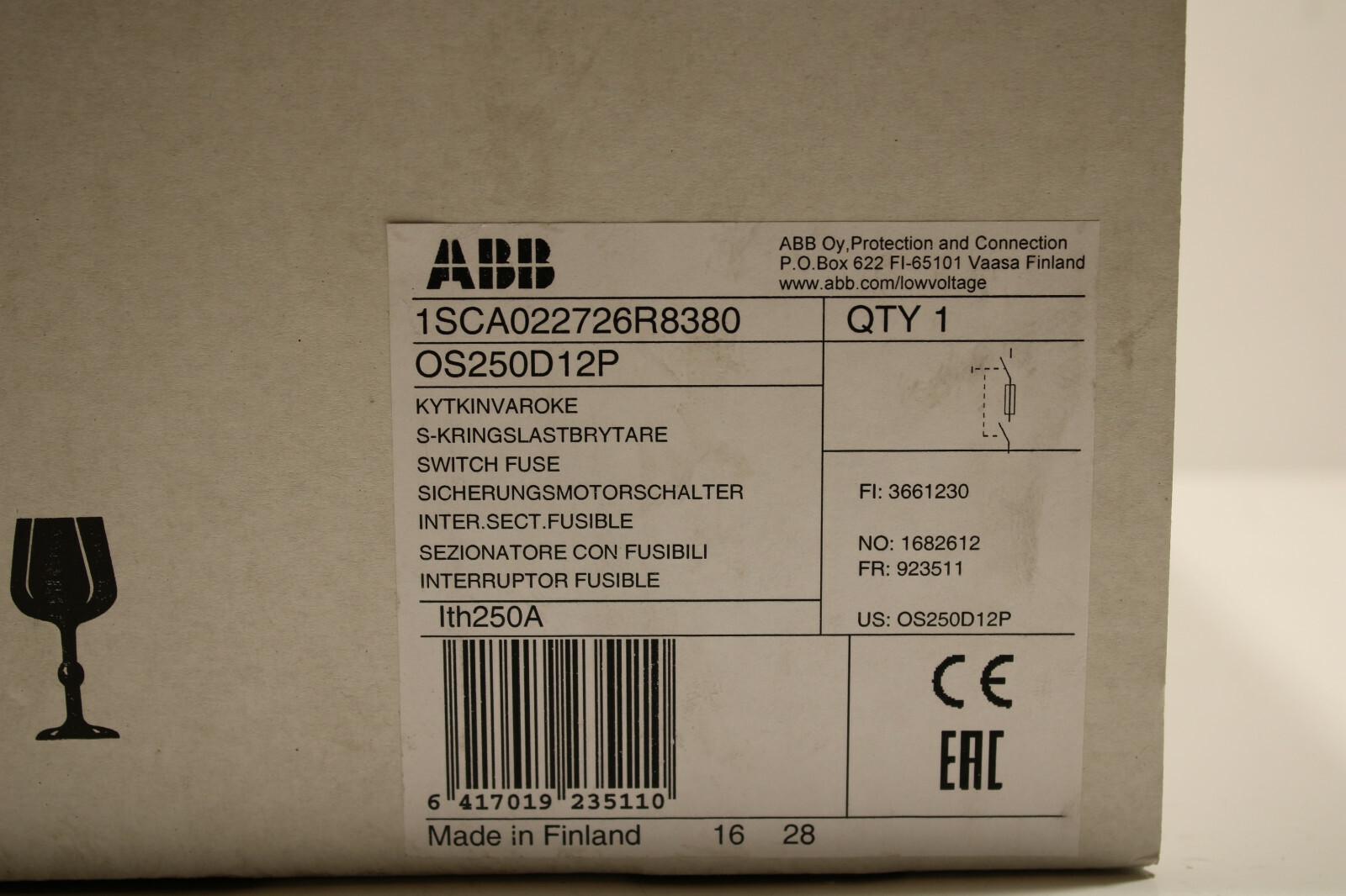 OS250D12P SWITCH FUSE