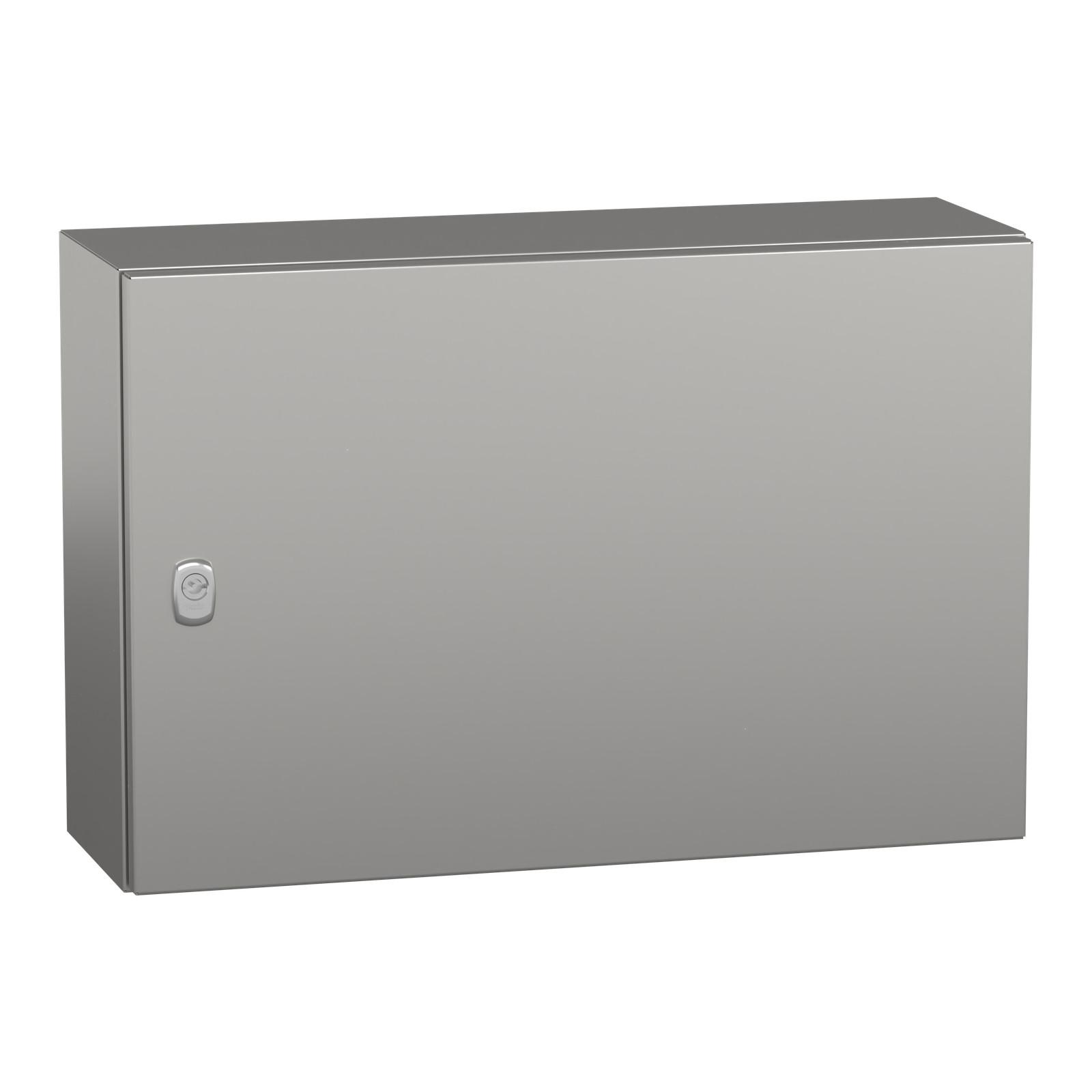 Wall mounted enclosure, Spacial S3X, stainless steel 304L, plain door, 400x600x200mm, IP66