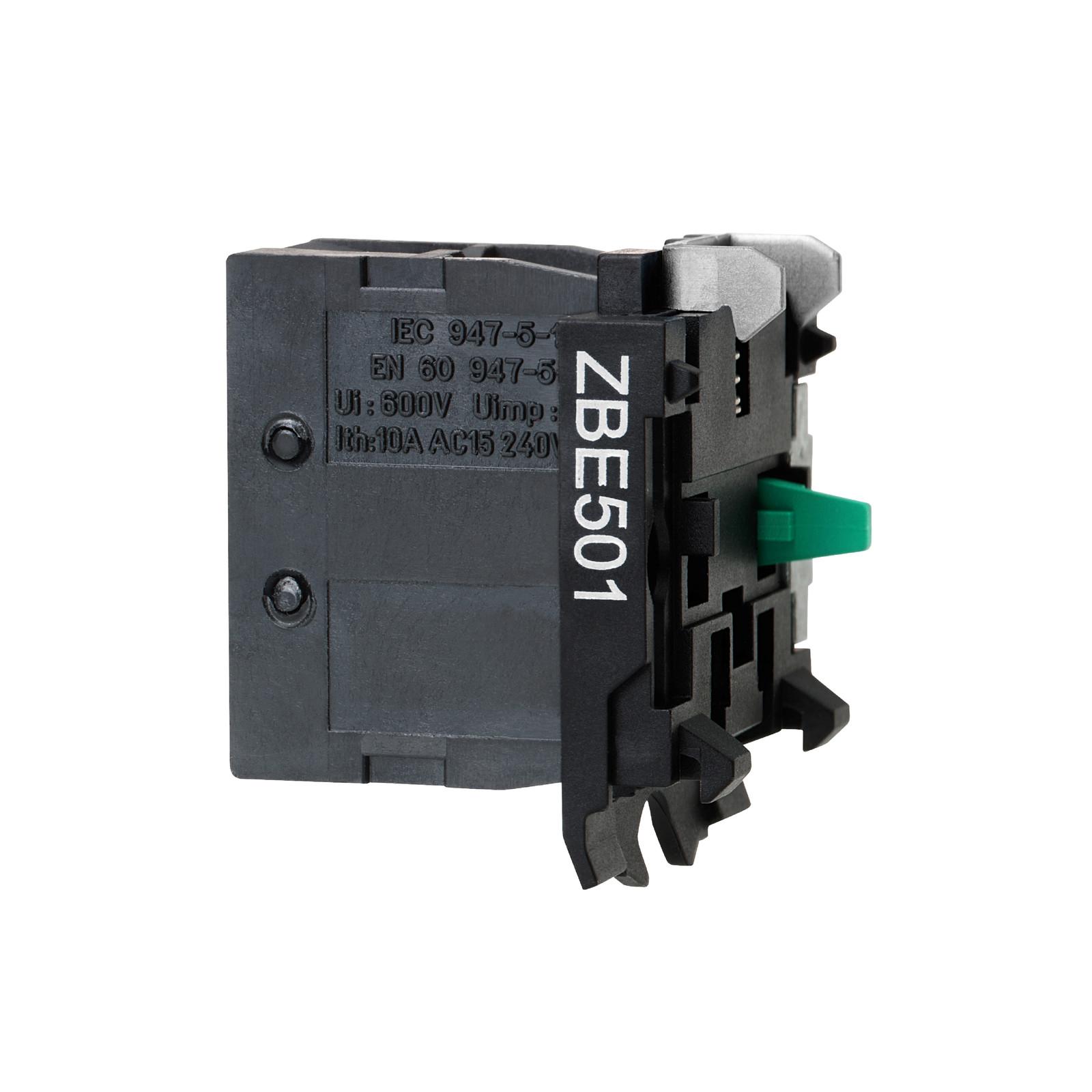 High power switching contacts block, Harmony XB4, silver alloy, screw clamp terminal, 1NO