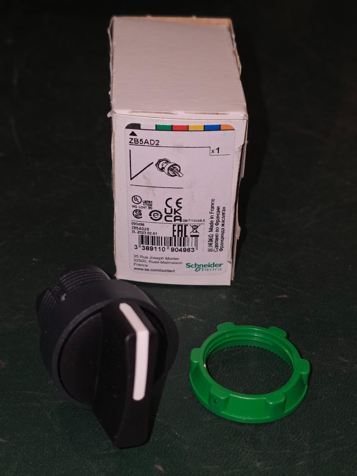 Harmony, 22mm Push Button, selector switch operating head, 2 position, maintained, black, unmarked