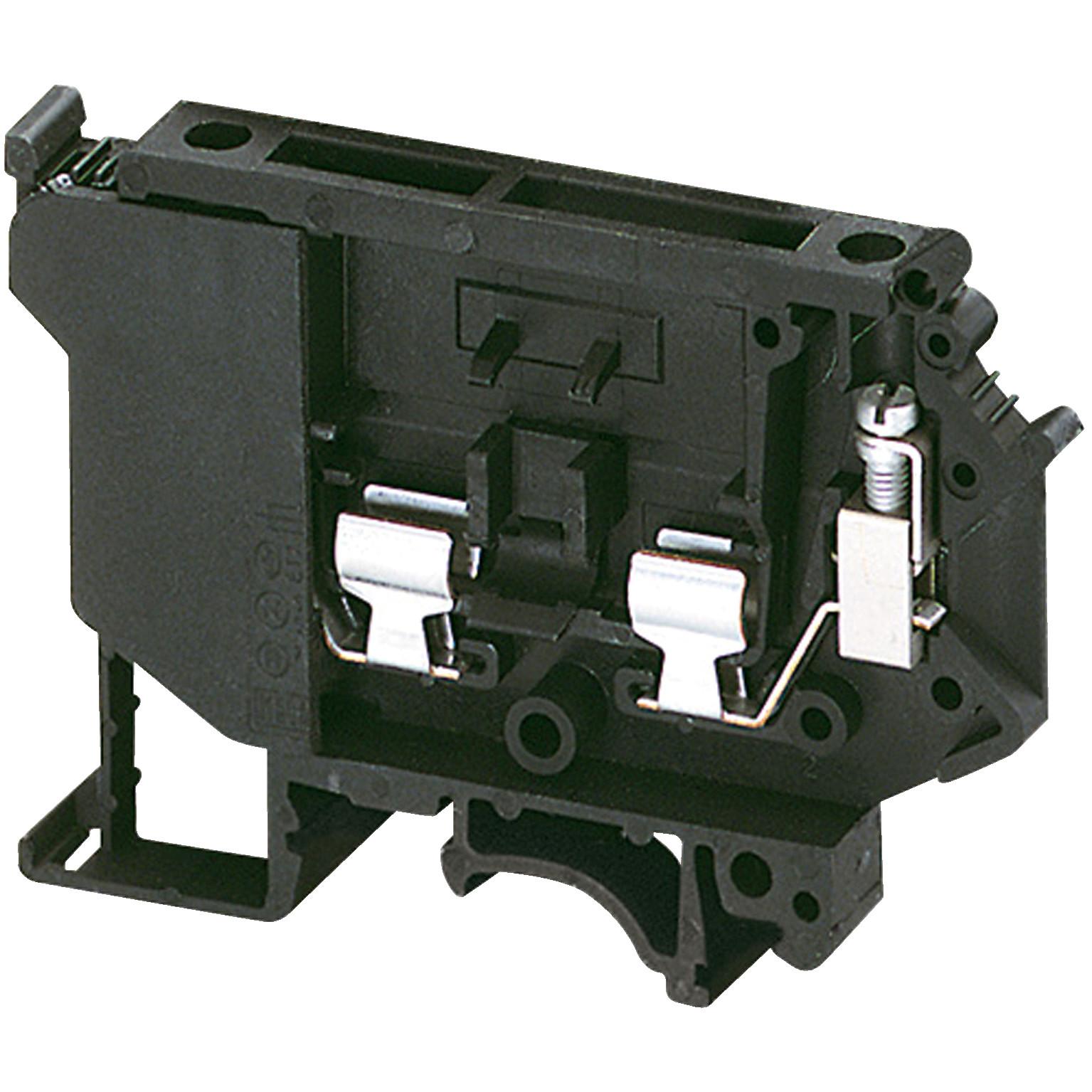 Terminal block, Linergy TR, fused disconnect type, for 5x20/25/30mm fuse, with led 12 to 30V, 2 points, black