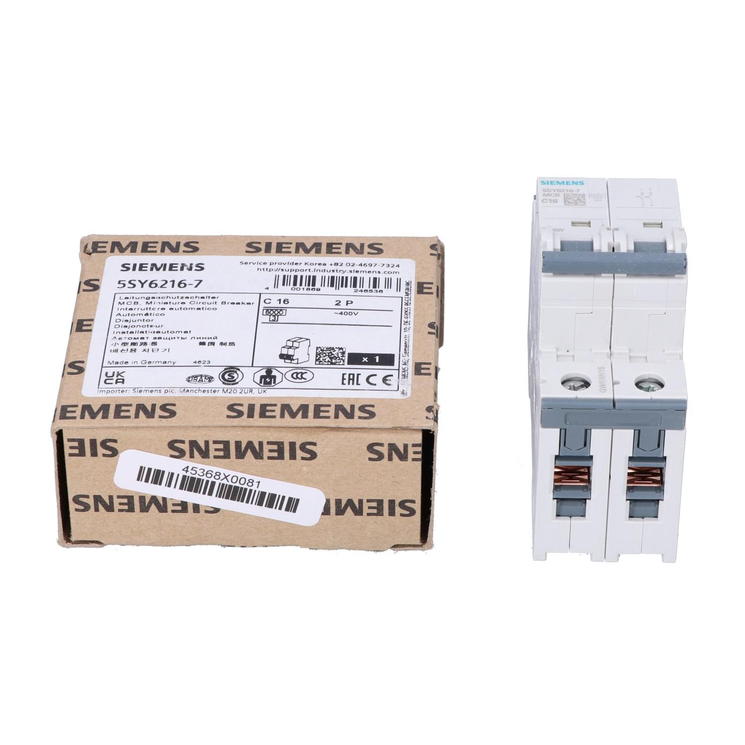 SUP PTOR 5SY6 2P 480V 16A 5K C-TRIP