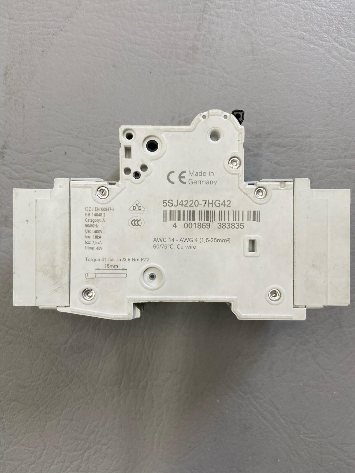 MCB 5SJ4 2P 480/277 20A 10K C-TRIP