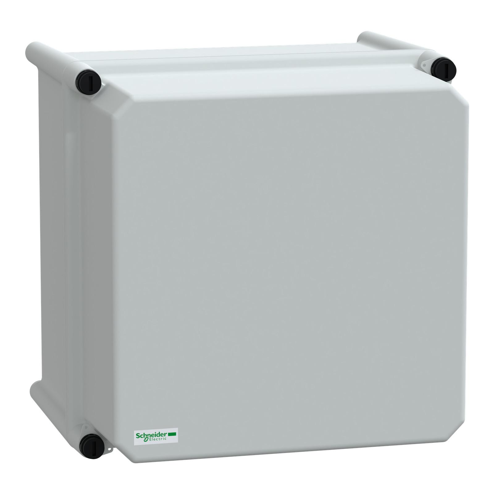 PLS box, polyester rear, opaque PC cover IP66 27x27x23cm