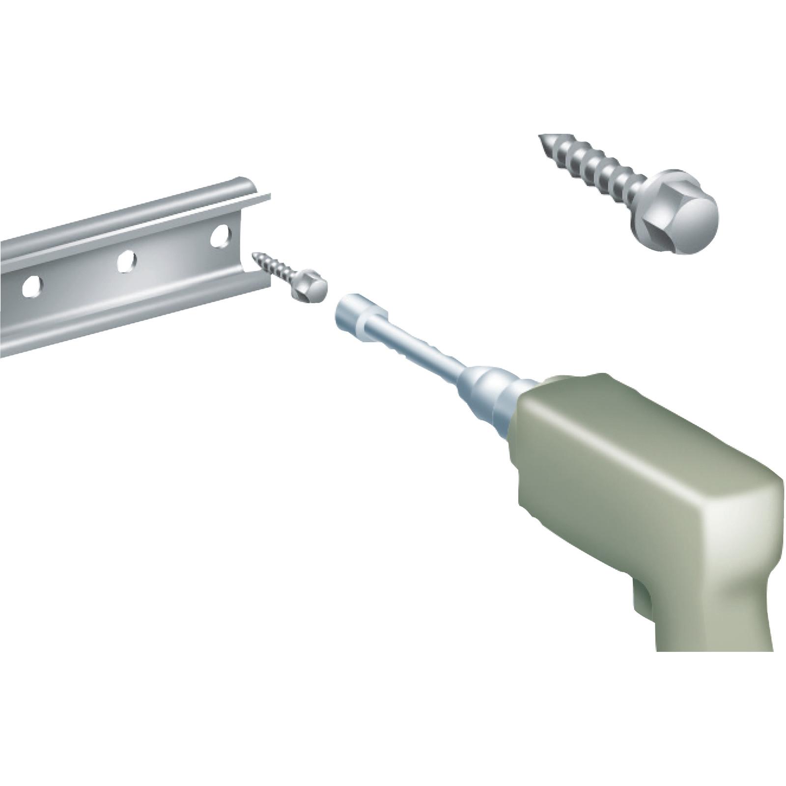 Self-tapping screw 4.8x13mm + captive washer. Supply: 100 units