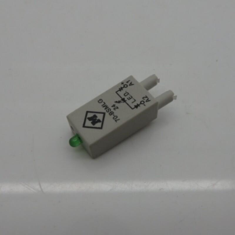 Protection module with LED indicator, SE Relays, for 782H hermetically sealed relays, green, 24VAC/VDC