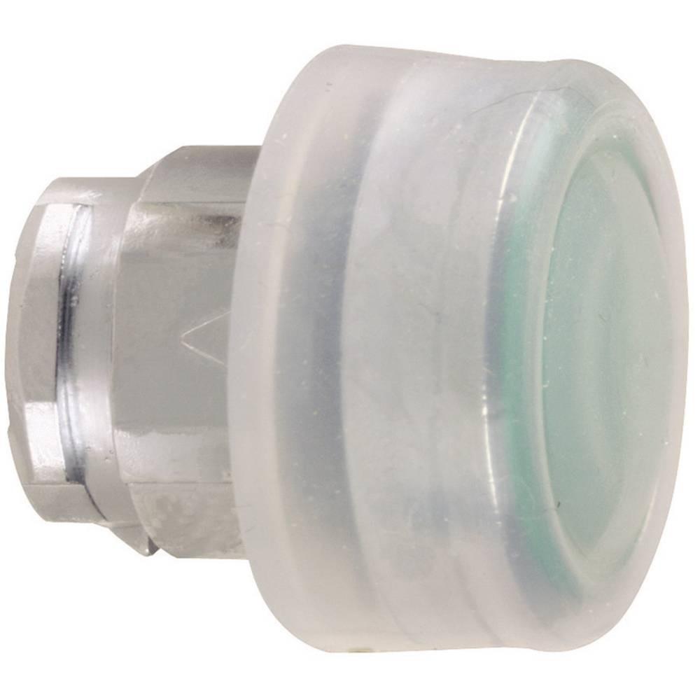 Head for non illuminated push button, Harmony XB4, metal, projecting, green, 22mm, spring return, booted, unmarked